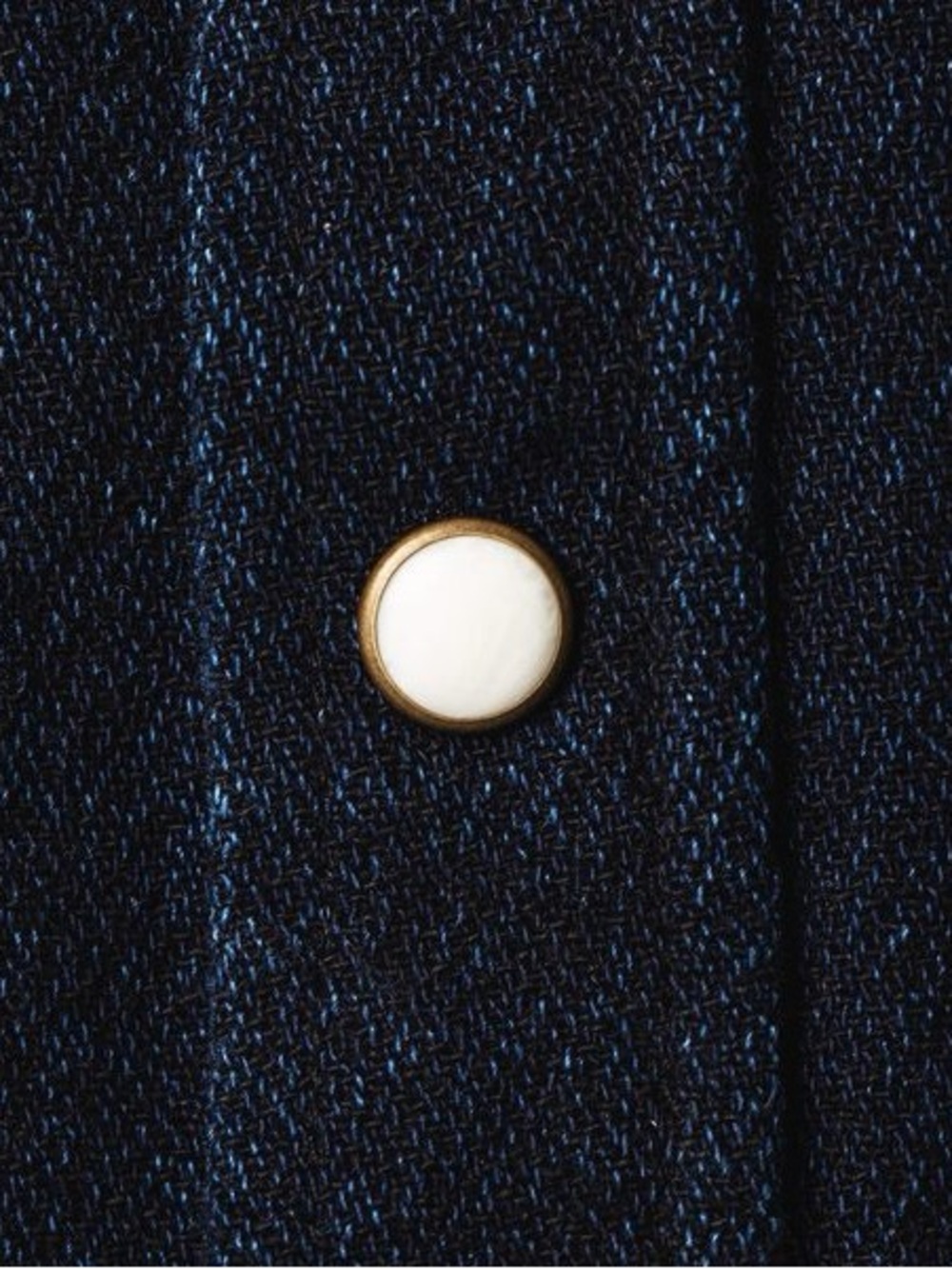 Taylor Stitch Western Shirt In Indigo Crepe Size 42 / Medium! - Picture 6 of 16